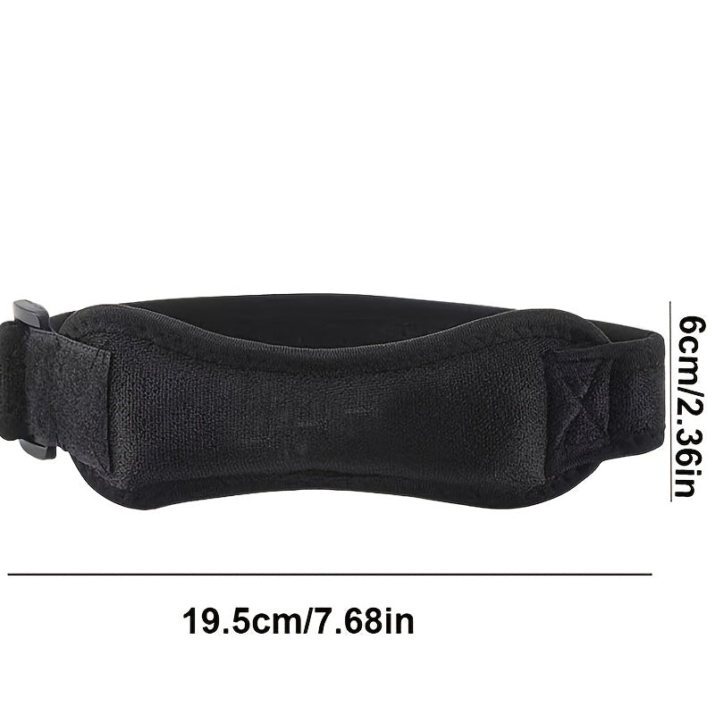 Run Forever Sports Patella Strap Knee Brace Support for Arthritis, ACL, Running, Basketball, Meniscus Tear, Sports, Athletic. Best Knee Brace for Hiking, Soccer, Volleyball & Squats (Pack Of 2, Black)