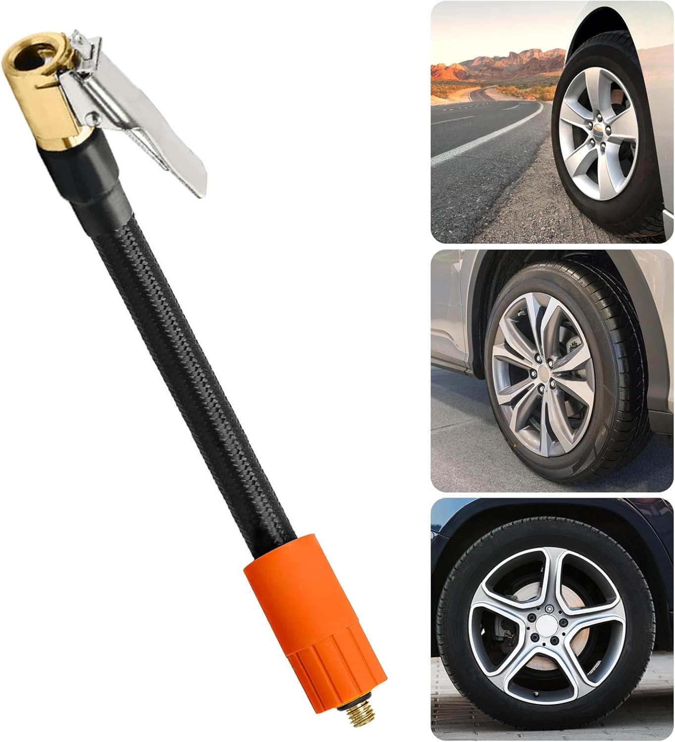 M6 Tire Inflation Adapter - Universal 6mm Threaded Connector for Motorcycle, Car & Silicone Tire Air Pumps