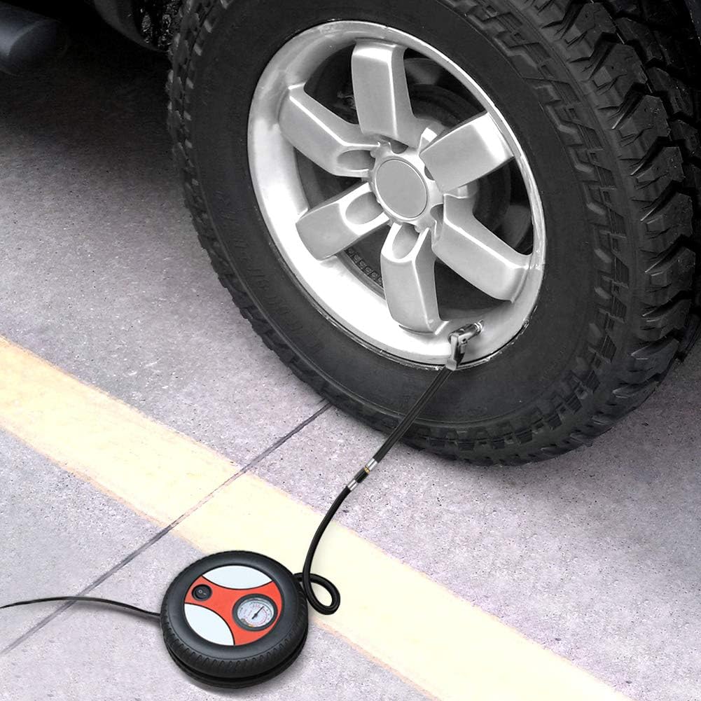Locking Tire Chuck with Rubber Hose and Standard Tire Valve Fine Thread, Tire Inflator Pump Hose Adapter for Twist On Convert to Lock On Connection