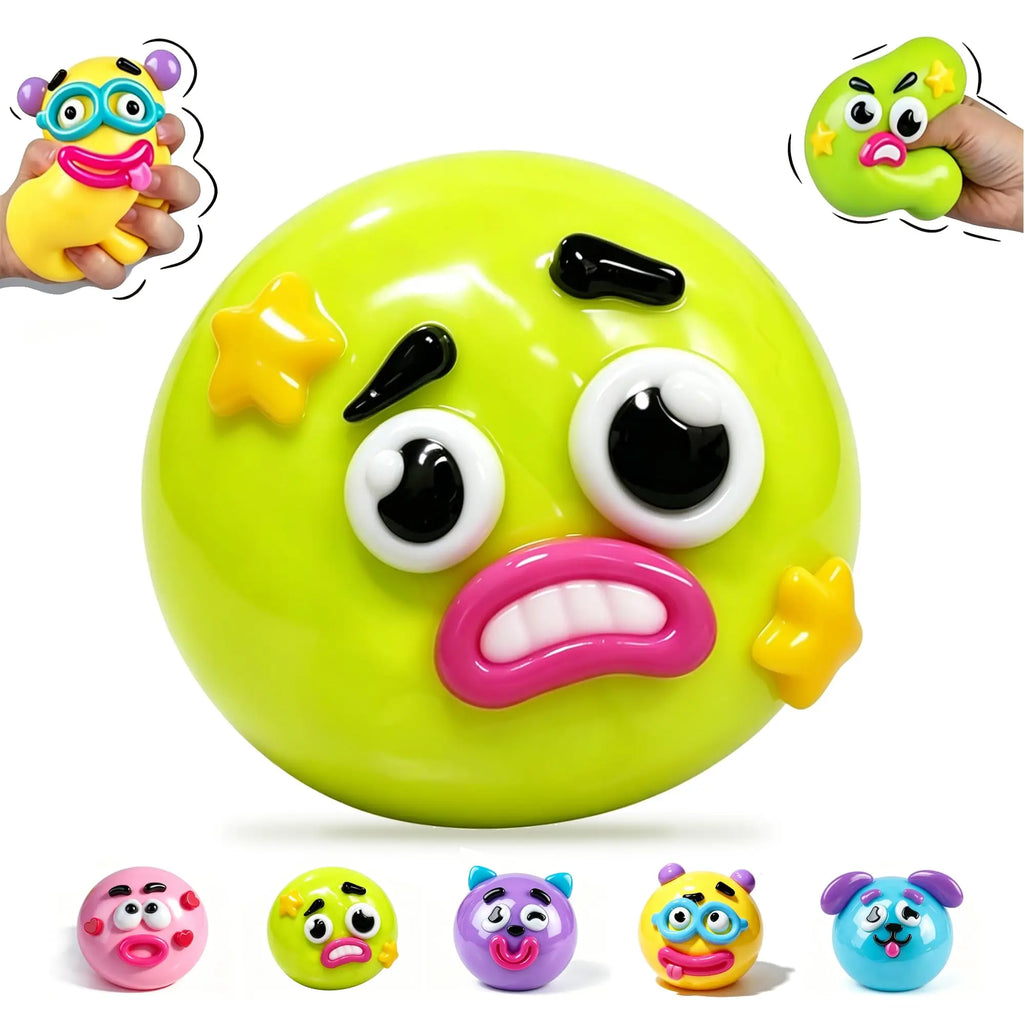 Smushers Squishy Toy, Dog Face Swap Soft Slow Rise Squeeze Toy, Cute Moldable Sensory Stress Relief Fidget Toy